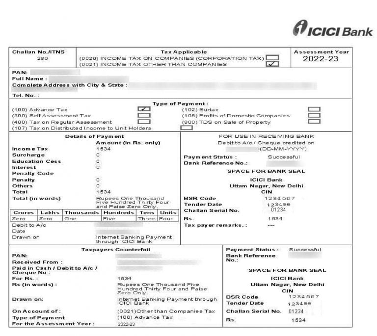 How To Create Challan For Advance Tax